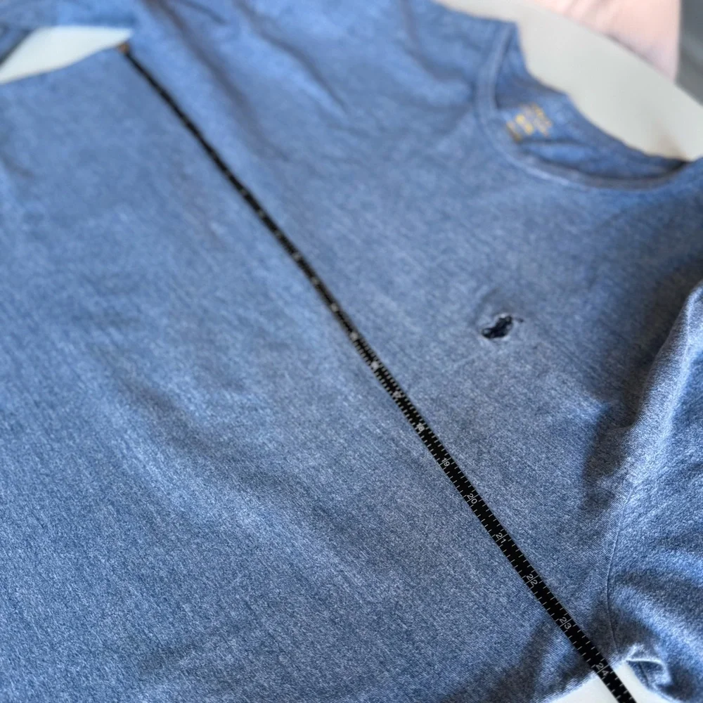Ralph Lauren Long Sleeve Tee Blue Heather Size XL 100% cotton